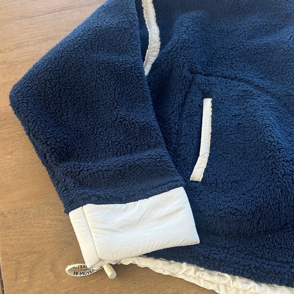 FP Movement by Free People Mountainside Half Zip Navy and Cream Jacket - Picture 2 of 5